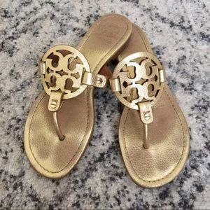 Gold Tory Burch Miller Sandal
